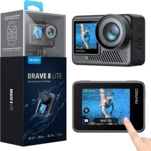 AKASO Brave 8 Lite Waterproof Action Camera with 4K60 Ultra HD Video, 20MP Photos.