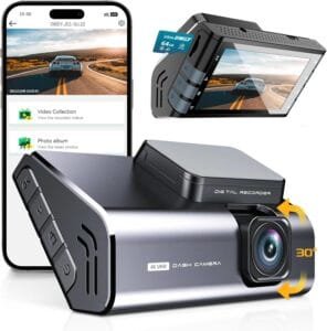 IWEY 4K Dash Cam Front with WiFi, Compact Aluminum Alloy Body Car Cam, 3 Inch HD LCD Screen, 64GB SD Card Included, Parking Monitor, WDR, Super Night