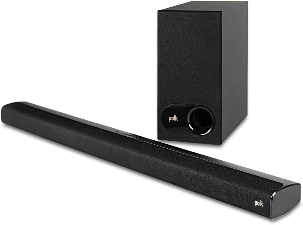 Polk Audio Signa S2 Sound Bar & Wireless Subwoofer – Exclusive VoiceAdjust Technology, Ultra-Slim Design, Works with 4K & H