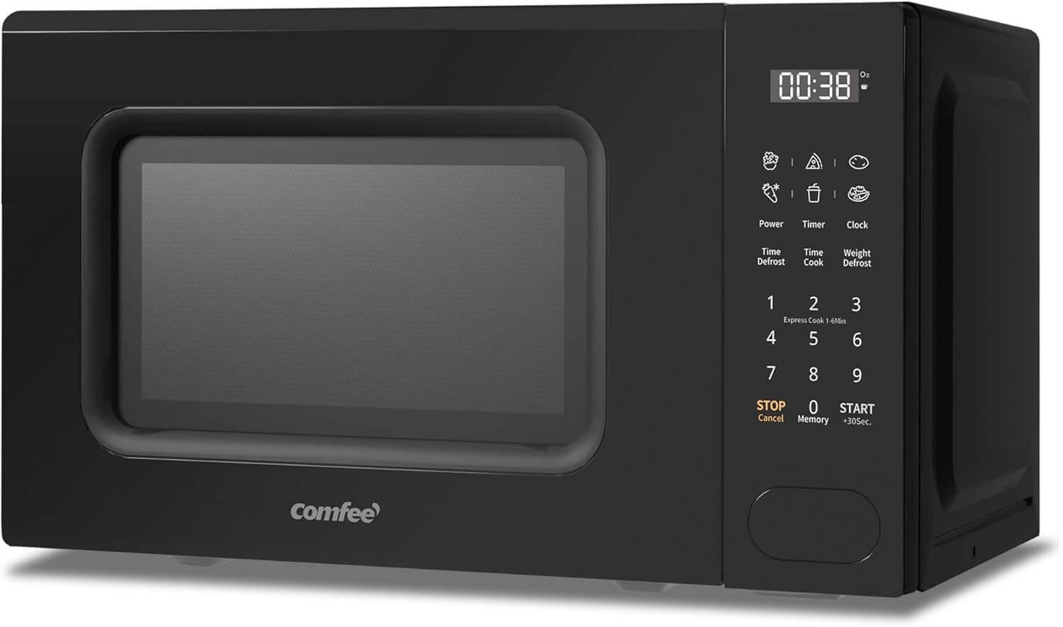 COMFEE' 700w 20 Litre Digital Microwave Oven with 6 Cooking Presets, Express Cook, 11 Power Levels, Defrost, and Memory Function