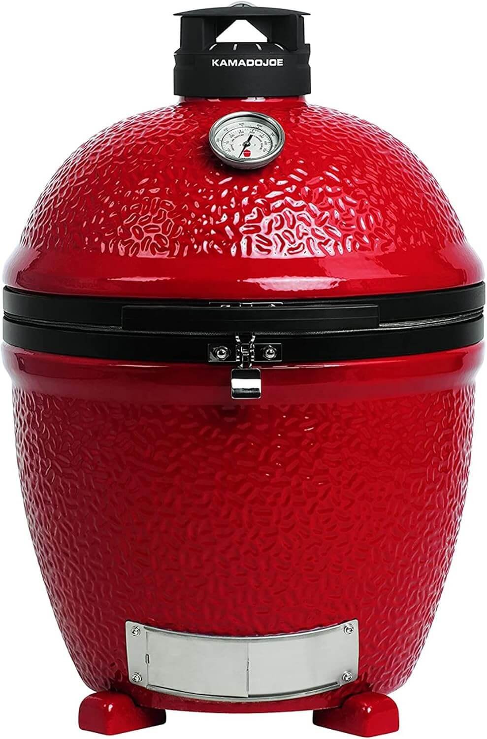 Kamado Joe Classic Joe Series II 18-inch Standalone Ceramic Charcoal Grill and Smoker with AirLift Hinge, Kontrol Tower Top Vent and 250 Cooking Square Inches in Red, Model KJ-23RHC