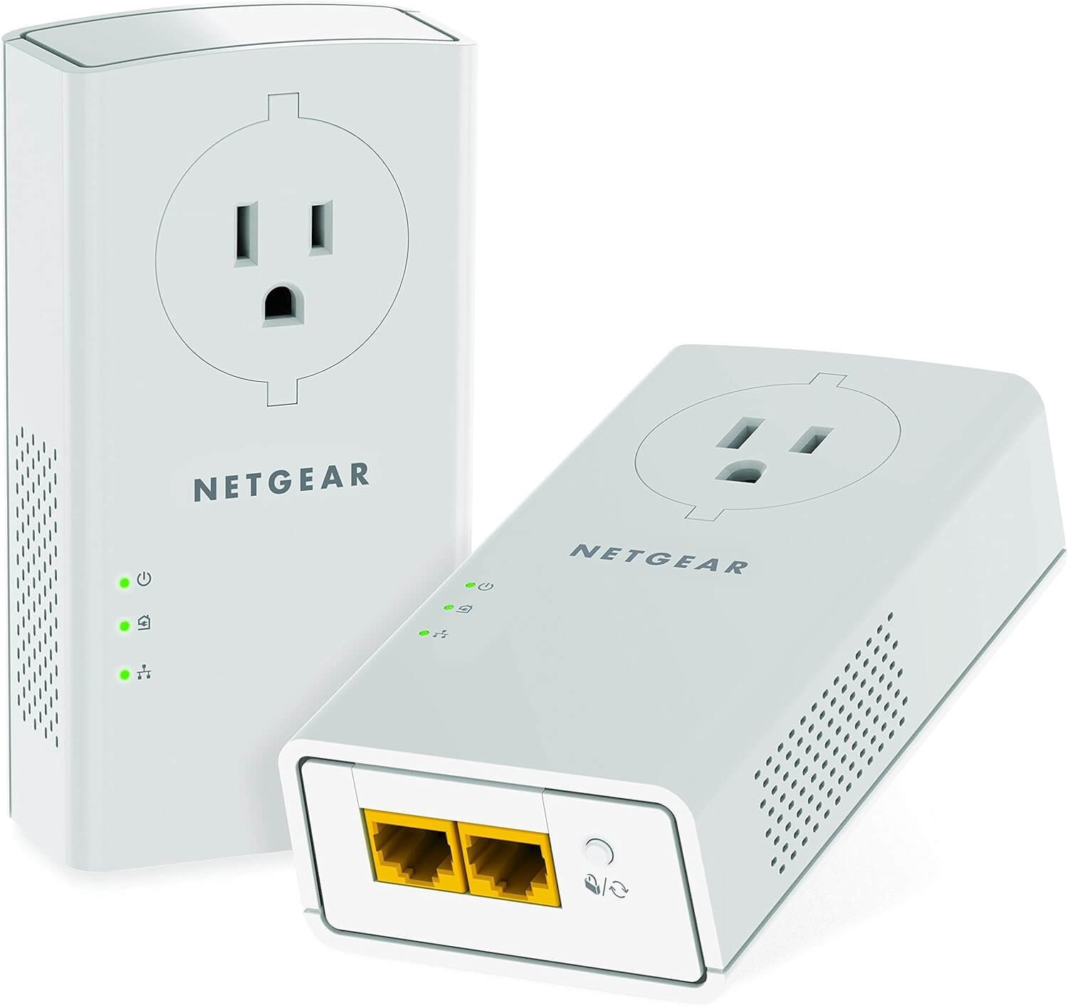 NETGEAR Powerline adapter Kit, 2000 Mbps Wall-plug, 2 Gigabit Ethernet Ports with Passthrough