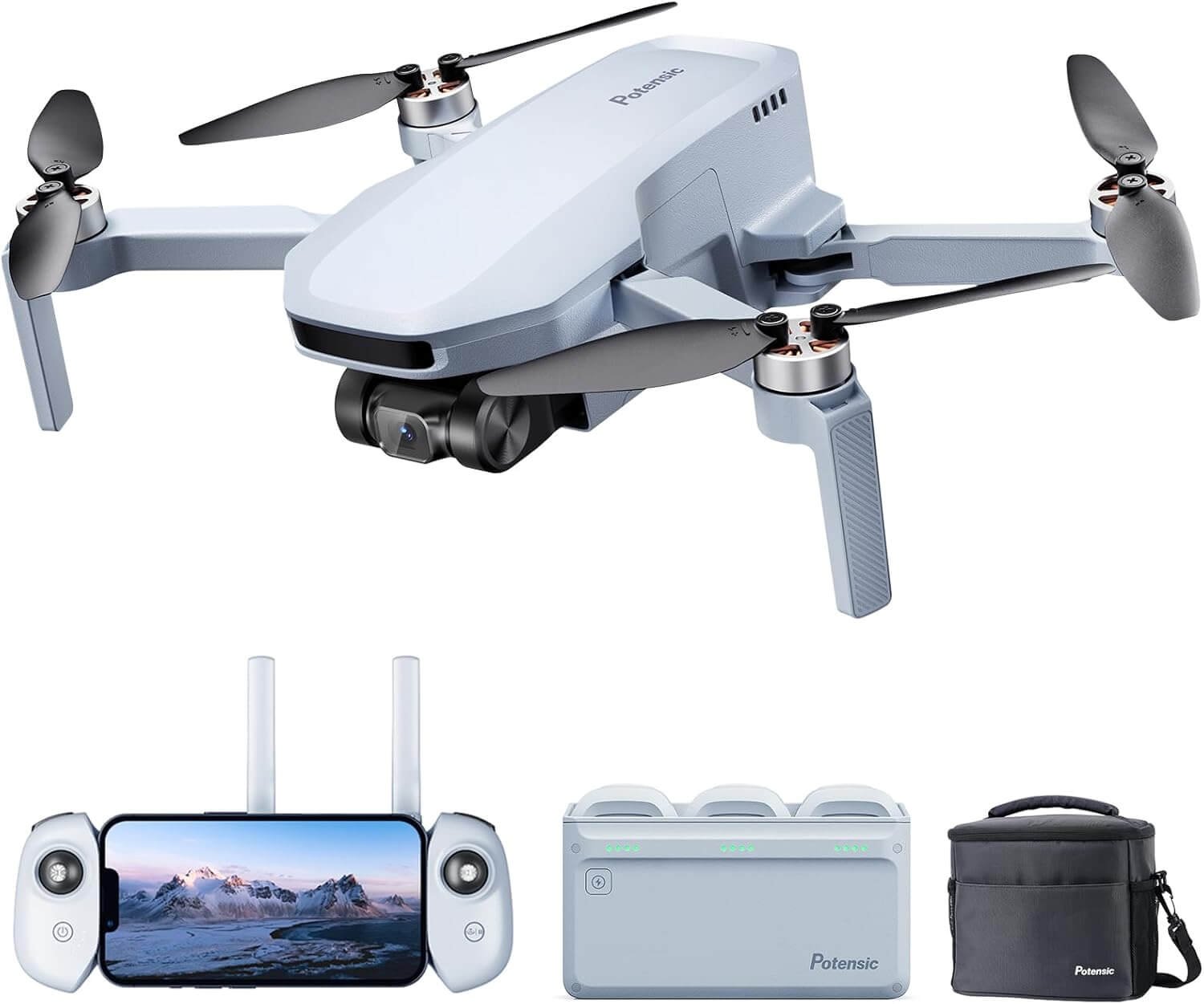 Potensic ATOM SE GPS Drone with 4K EIS Camera, Under 249g, 93 Mins Flight, 4KM FPV Transmission, Brushless Motor
