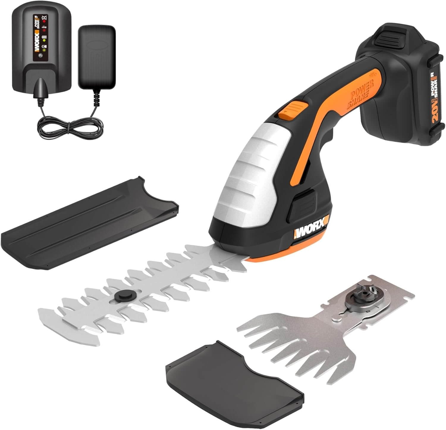 WORX WG801 20V 2 in 1 Cordless Hedge Trimmer