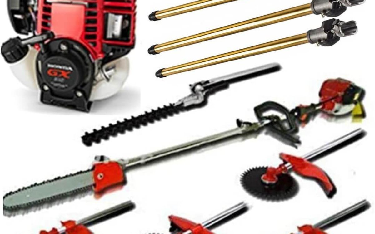 Brush Cutter 4 Stroke GX35 Engine Petrol strimmer Grass Cutter +3 Extend Poles