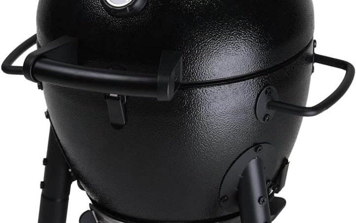 Char-Griller E6714 AKORN Jr. Kamado, Ash Portable Charcoal Grill