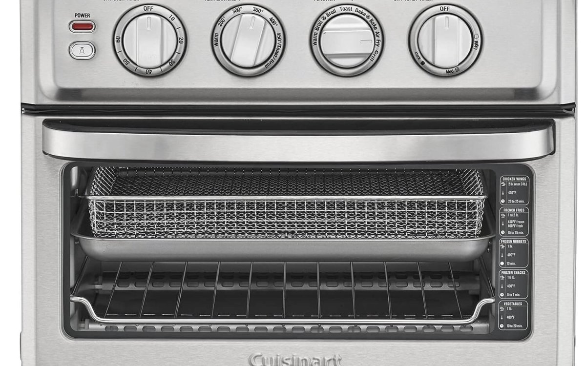 uisinart Air Fryer + Convection Toaster Oven, 8-1 Oven with Bake, Grill, Broil & Warm Options, Stainless Steel, TOA-70