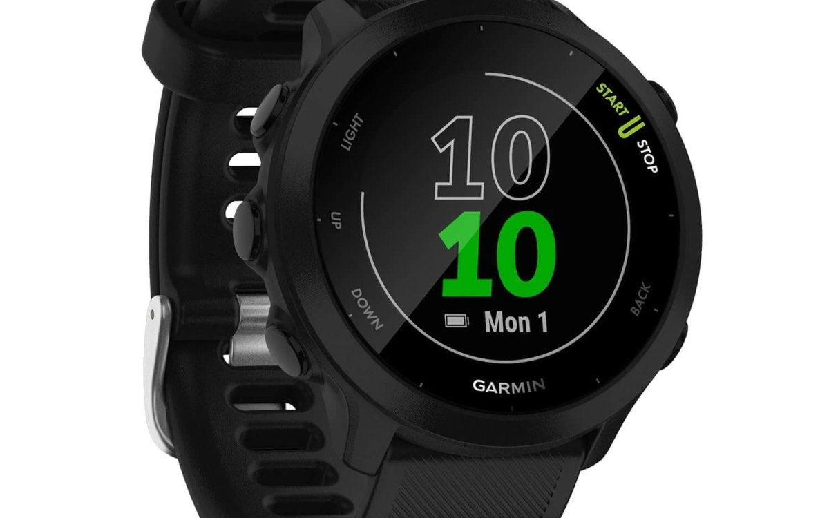 Garmin Forerunner 55 GPS 42mm Running Smartwatch, Easy to use, Lightweight, Training Guidance, Safety & Tracking Features, Aqua
