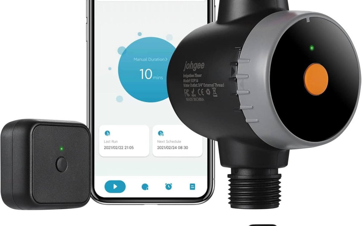 Johgee Water Timer WiFi Hub, Smart Sprinkler, Watering Computer, Control Irrigation System for Garden Lawn, Automatic Irrigation, Rain Delay, Manual Control