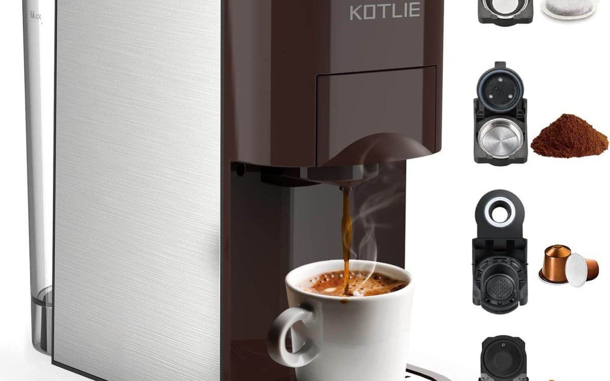 KOTLIE 19 Bar Espresso 4in1 Coffee Machine for Nespresso Original/Dolce Gusto/L’OR/Ground Capsule and ESE Coffee Pods