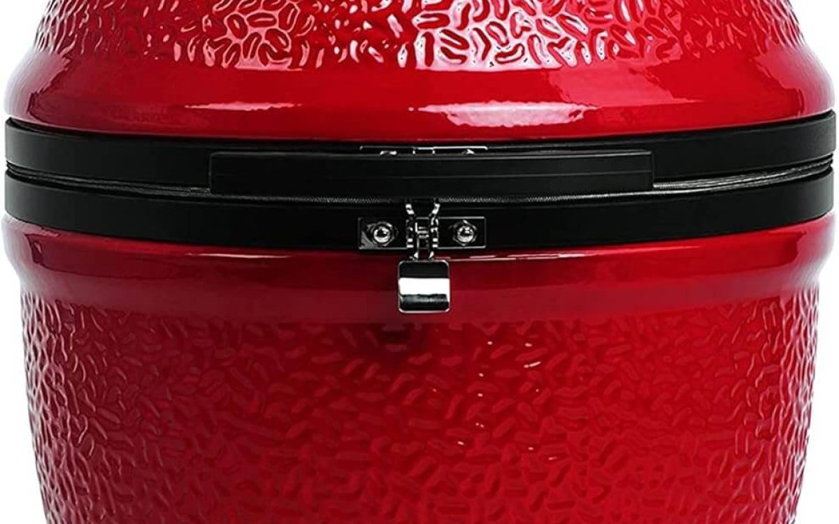 Kamado Joe Classic Joe Series II 18-inch Standalone Ceramic Charcoal Grill and Smoker with AirLift Hinge, Kontrol Tower Top Vent and 250 Cooking Square Inches in Red, Model KJ-23RHC