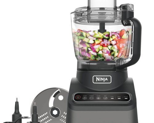 Ninja Food Processor with 4 Automatic Programs; Chop, Puree, Slice, Mix, and 3 Manual Speeds, 2.1L Bowl, Chopping, Slicing & Dough Blades, 850W, Dishwasher Safe Parts, Black 